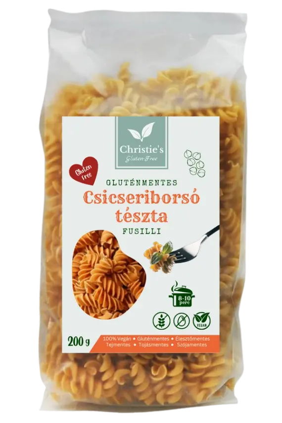 Christie's gluténmentes csicseriborsó tészta fusilli 200g